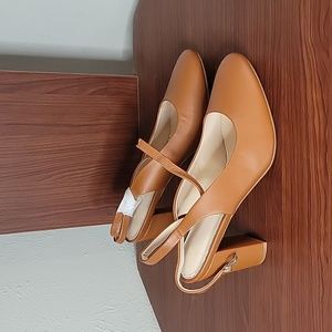Women's Sling Back Criss Cross Ankle Strap Heels